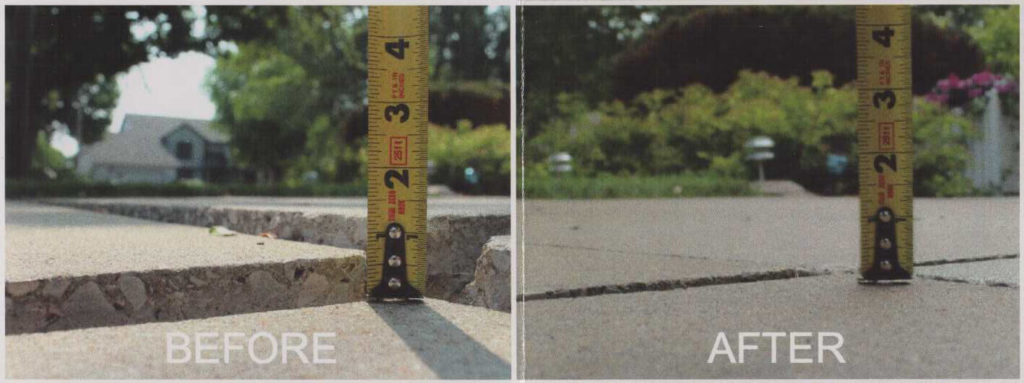 Before and After Concrete Raising
